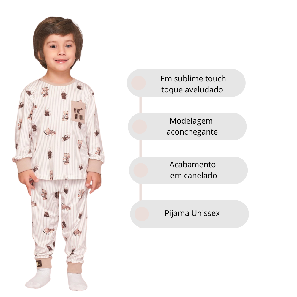 Pijama Baby Unissex Nap Club em Sublime Touch - Lua Luá