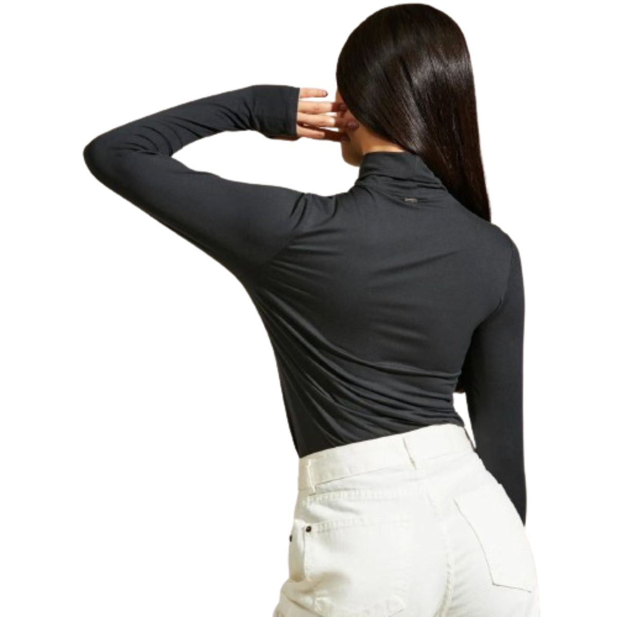 Blusa Básica Avulsa De Visco SKin Recco com Abertura para Dedo