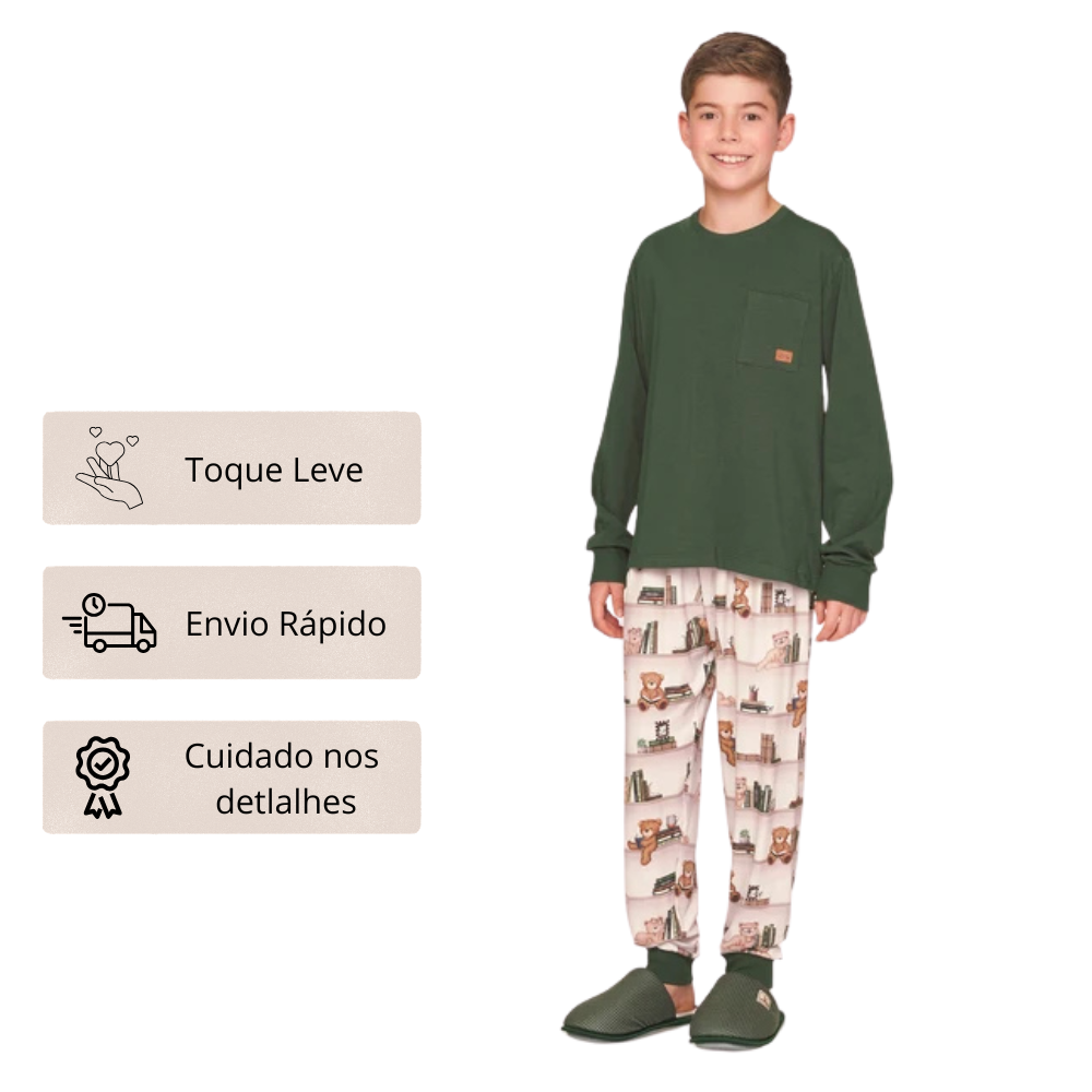 Pijama Jogger Infantil Masculino BB Moment em Cotton Touch Sublime Touch
