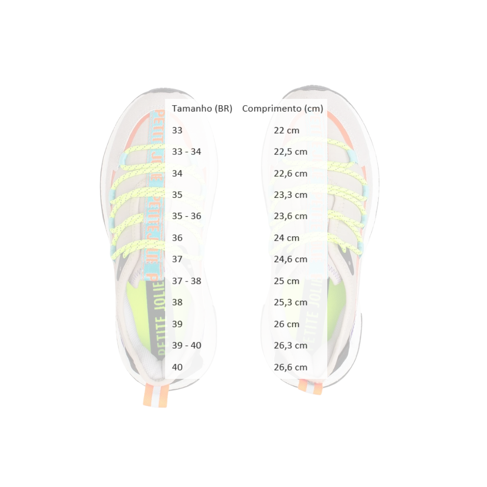 Tênis Feminino Petite Jolie Puff Sneaker Multi Colorido