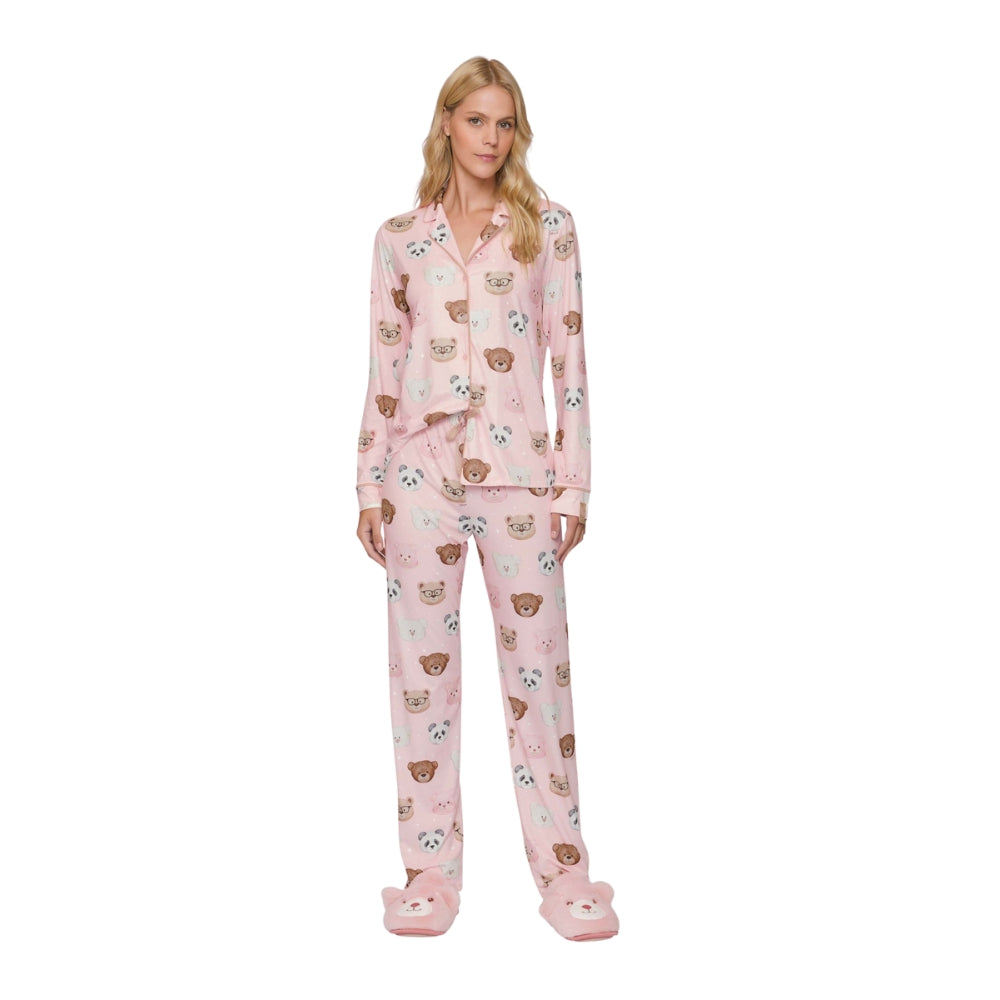 Pijama Aberto Feminino Bearmily Love em Sublime Touch