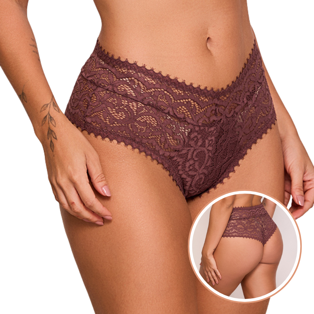 Calcinha Tanga V Sensual em Renda - Nayane Rodrigues