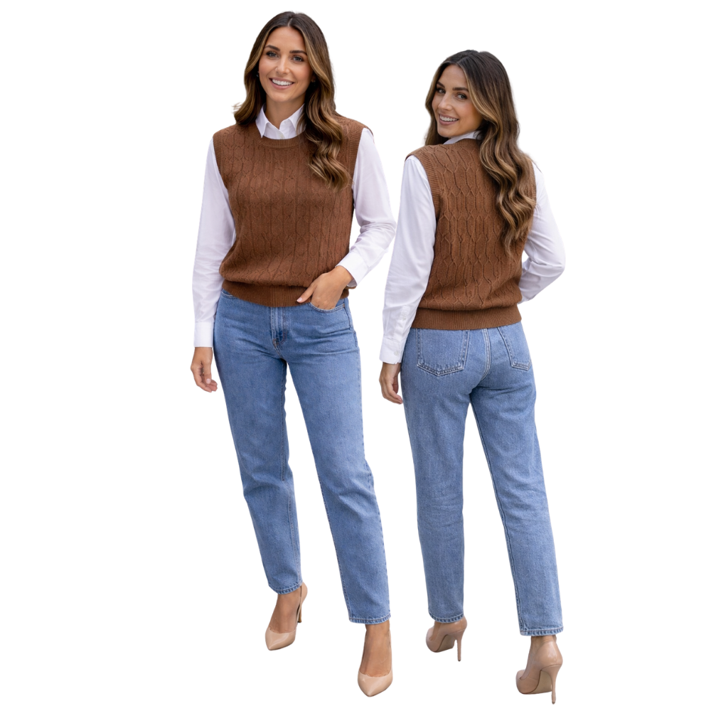 Colete Feminino em Tricot Cropped