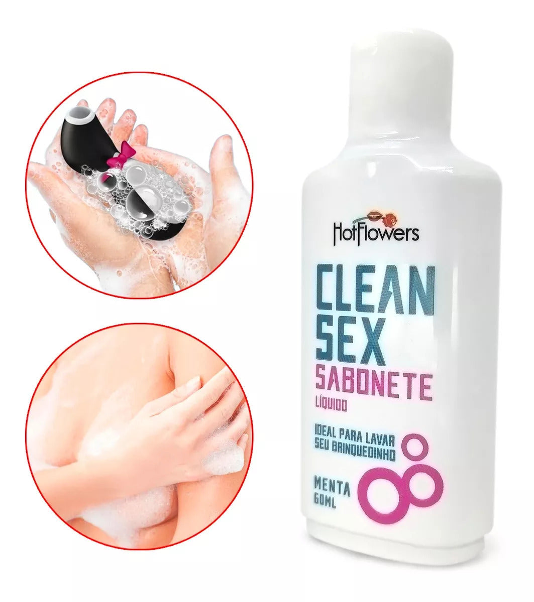 Sabonete Líquido Clean Sex Higienizador de Brinquedos Eróticos HotFlowers