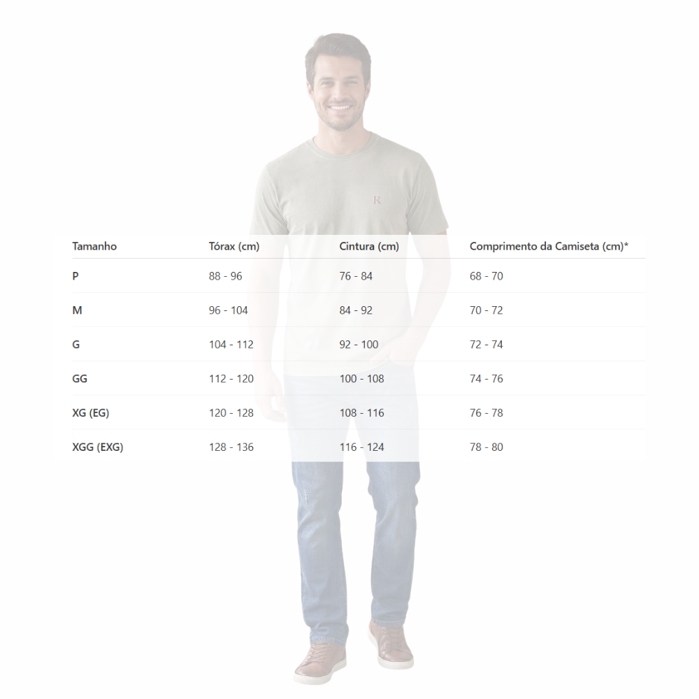 Camiseta Básica Masculina 100% Algodão