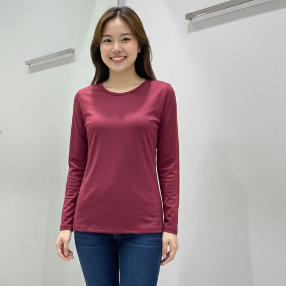 Básica Térmica Feminina Gola Redonda Fio Inteligente com Proteção UV