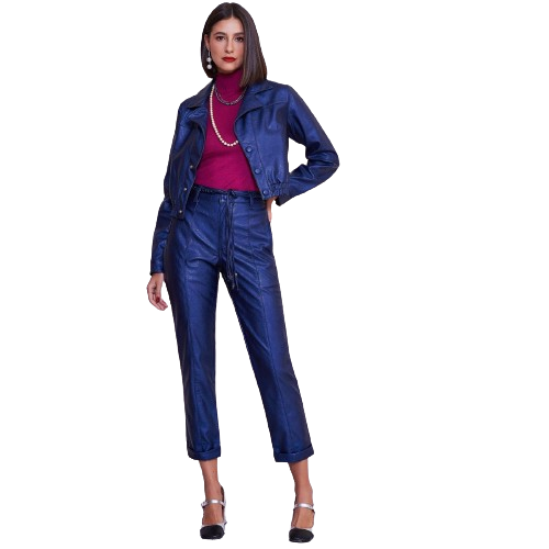 Calça Feminina Dourada Metalizada