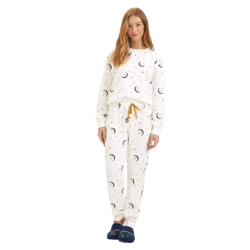 Pijama Manga Longa Feminino Cor com Amor