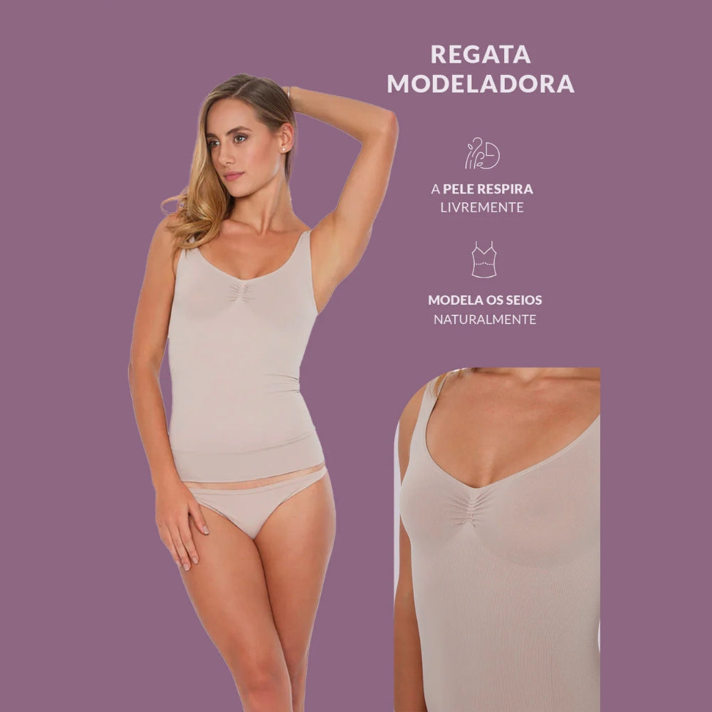 Regata Modeladora Sem Bojo Afina Cintura