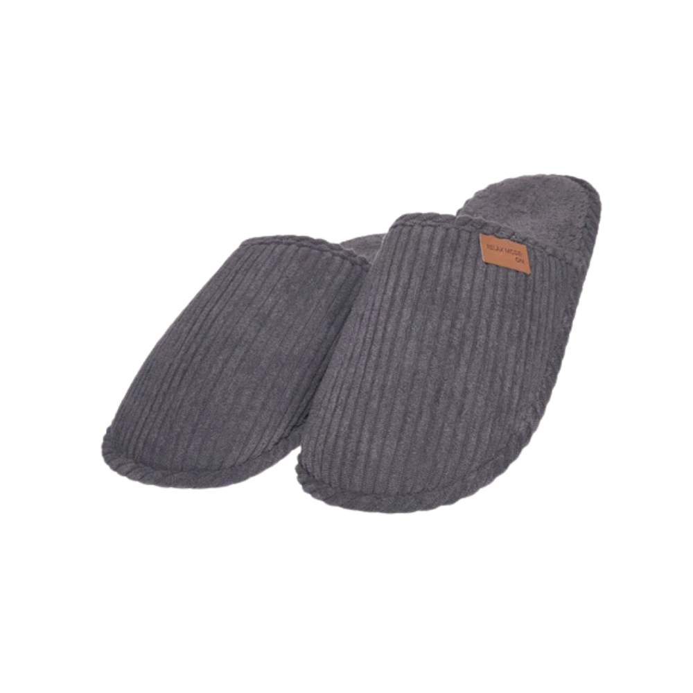 Chinelo de Pano Slider Masculino em Canelado Velvet