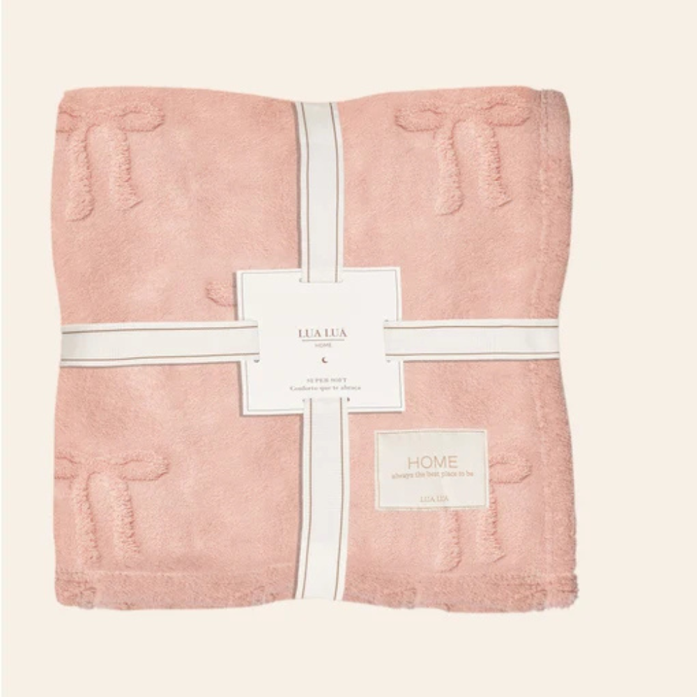 Manta Casal Alto Relevo em Soft Fleece Lovely