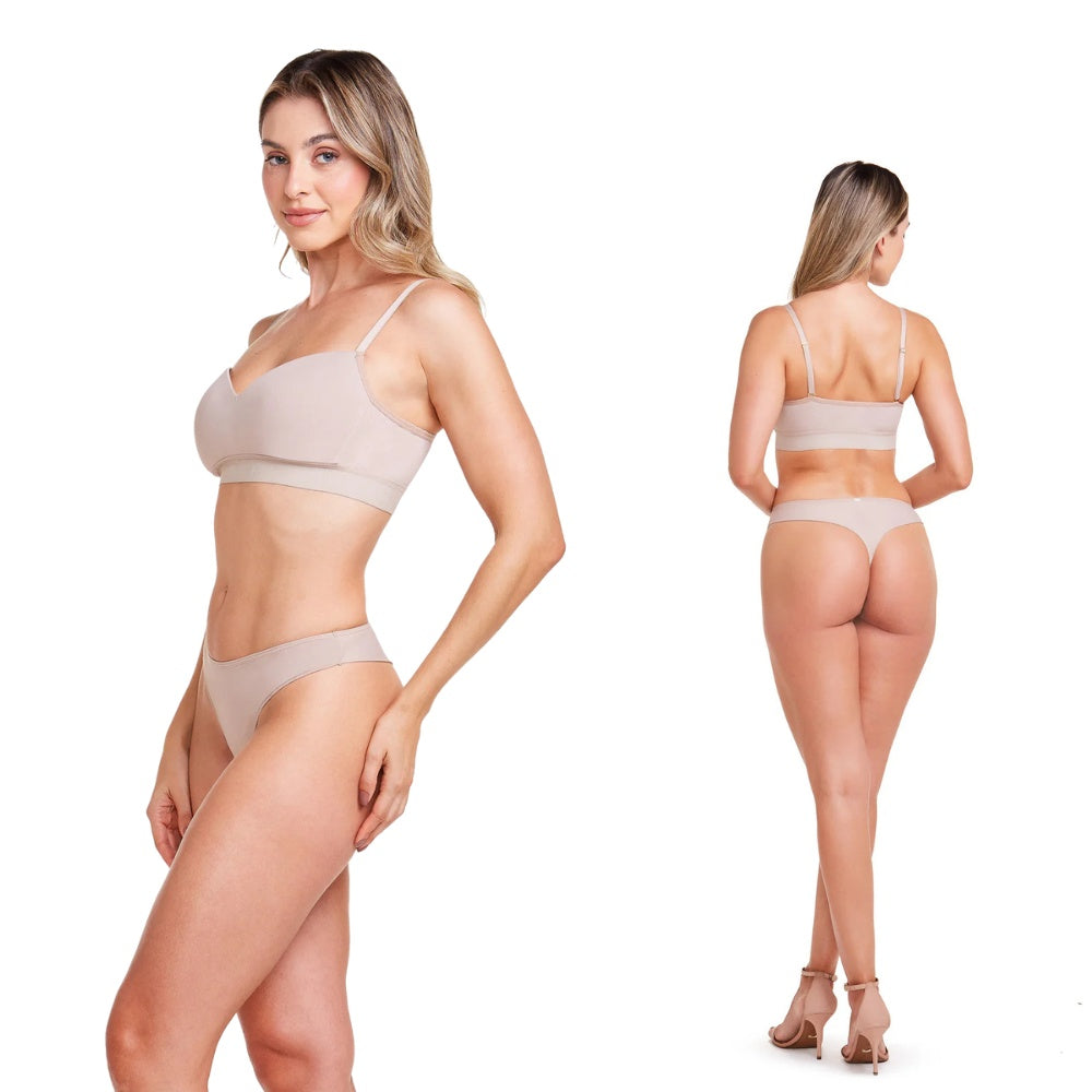 Sutiã Basic Top Com Bojo Zero Compressão Leve e Respirável