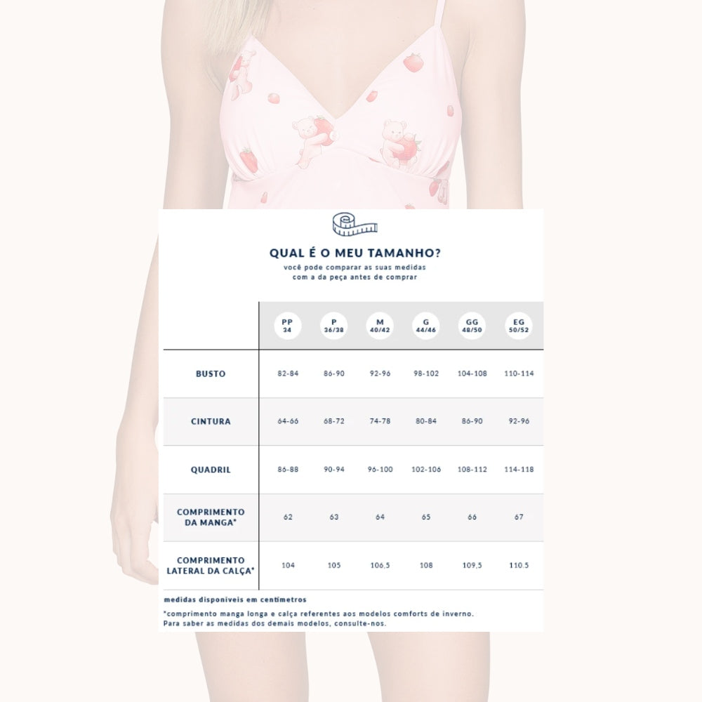 Short Doll Feminino All Print com Alça Regulável e Short Nina Always In Love em Sublime Touch