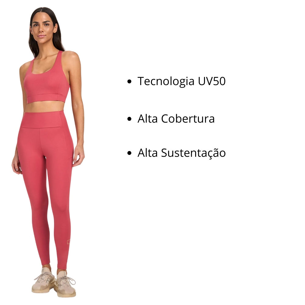 Legging de Academia com Alta Sustentação e Proteção UV50