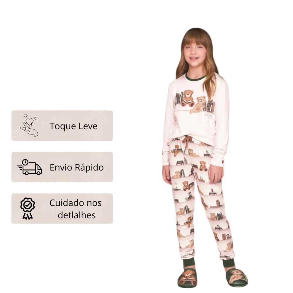 Pijama Jogger Infantil Feminino BB Moment em Sublime Touch