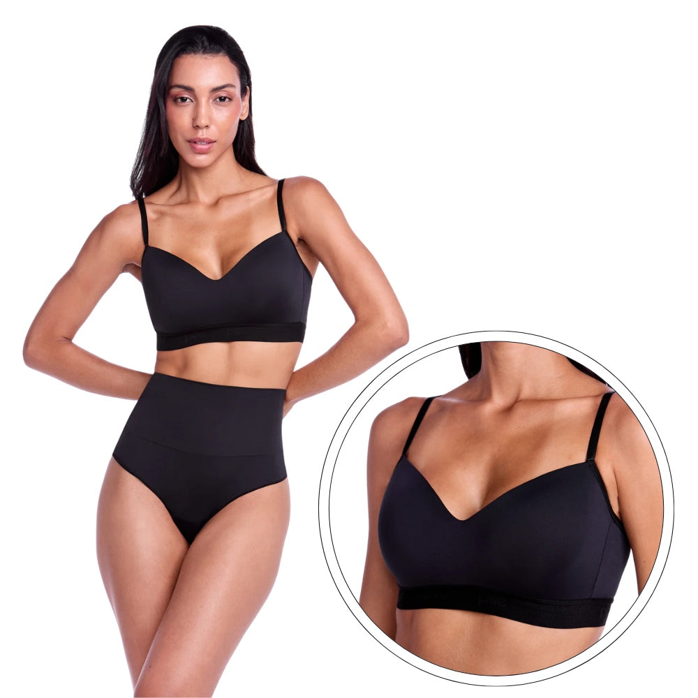 Sutiã Basic Top Com Bojo Zero Compressão Leve e Respirável