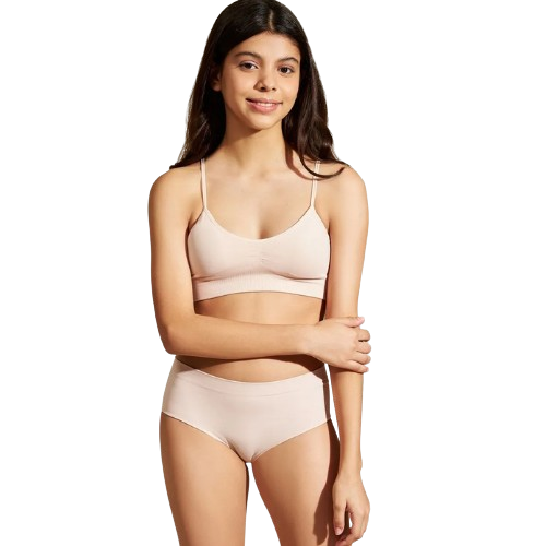 Calcinha Boneca Infantil Bio sem Costura com Cós sem Elástico