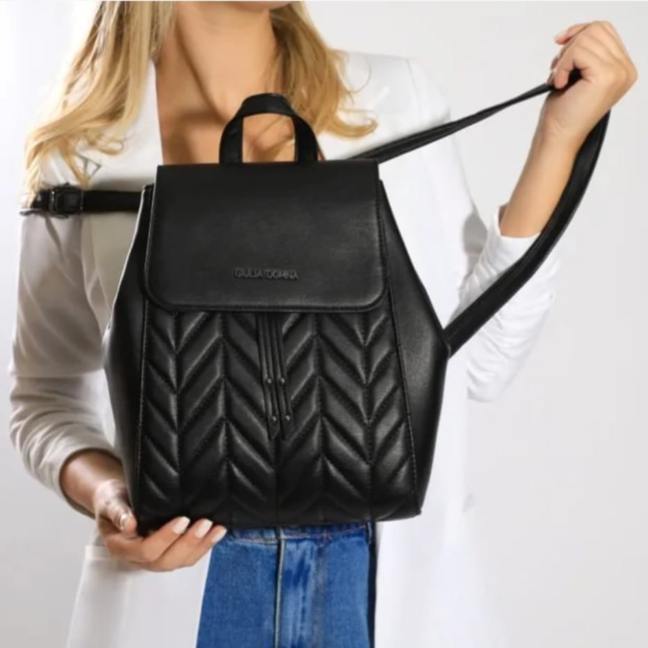 Mochila Eco Napa Camel Giulia Domna