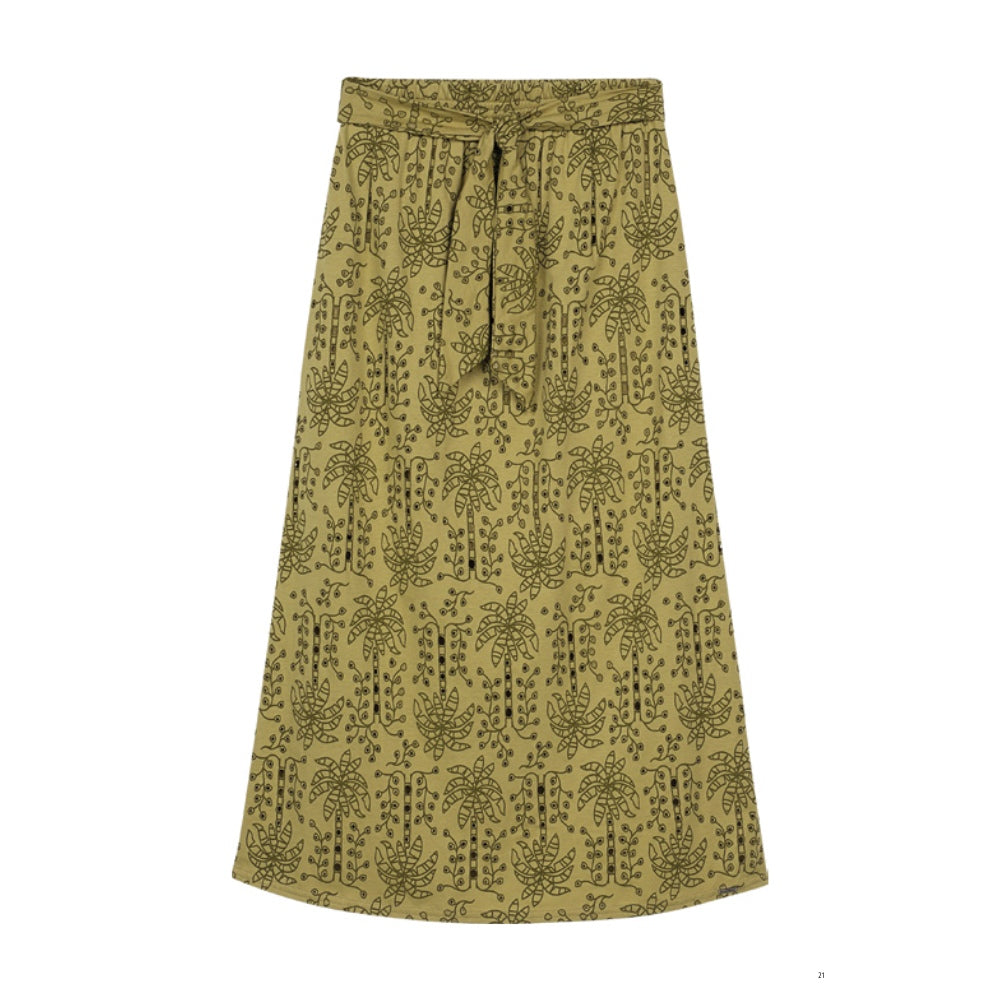 Saia em Meia Malha de Algodão Devorê