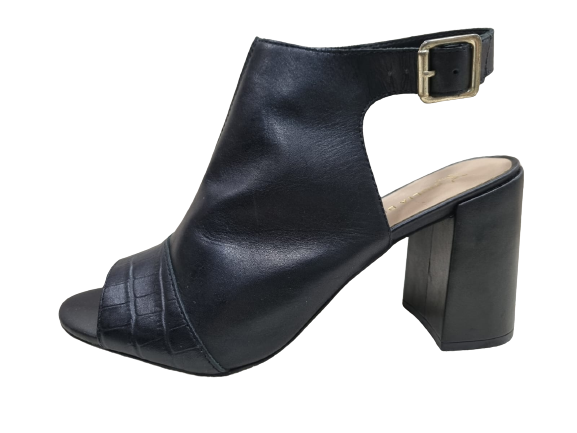 Salto Croco Preto/Atanado Stone Preto