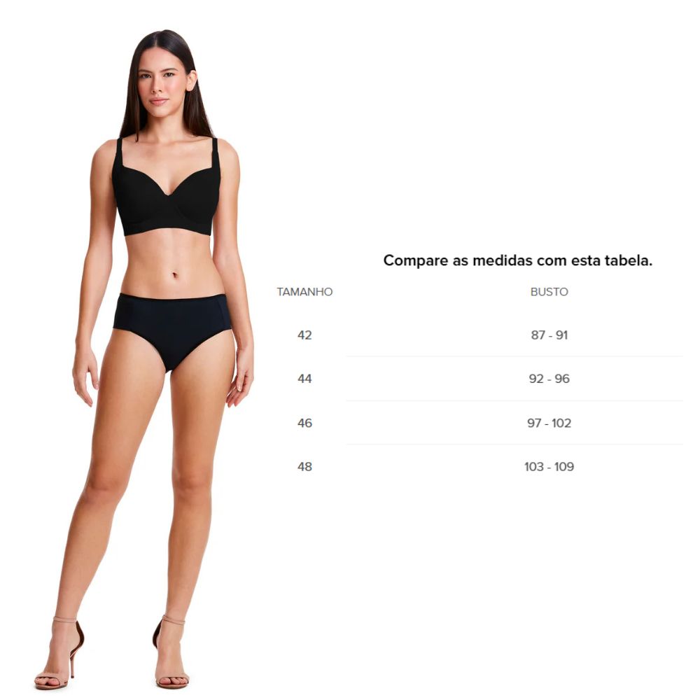 Sutiã Sustentação Com Bojo Sem Aro