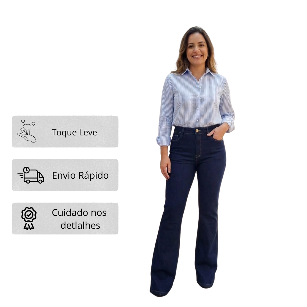 Calça Jeans Boot Cut em Algodão Alonga e Valoriza a Silhueta
