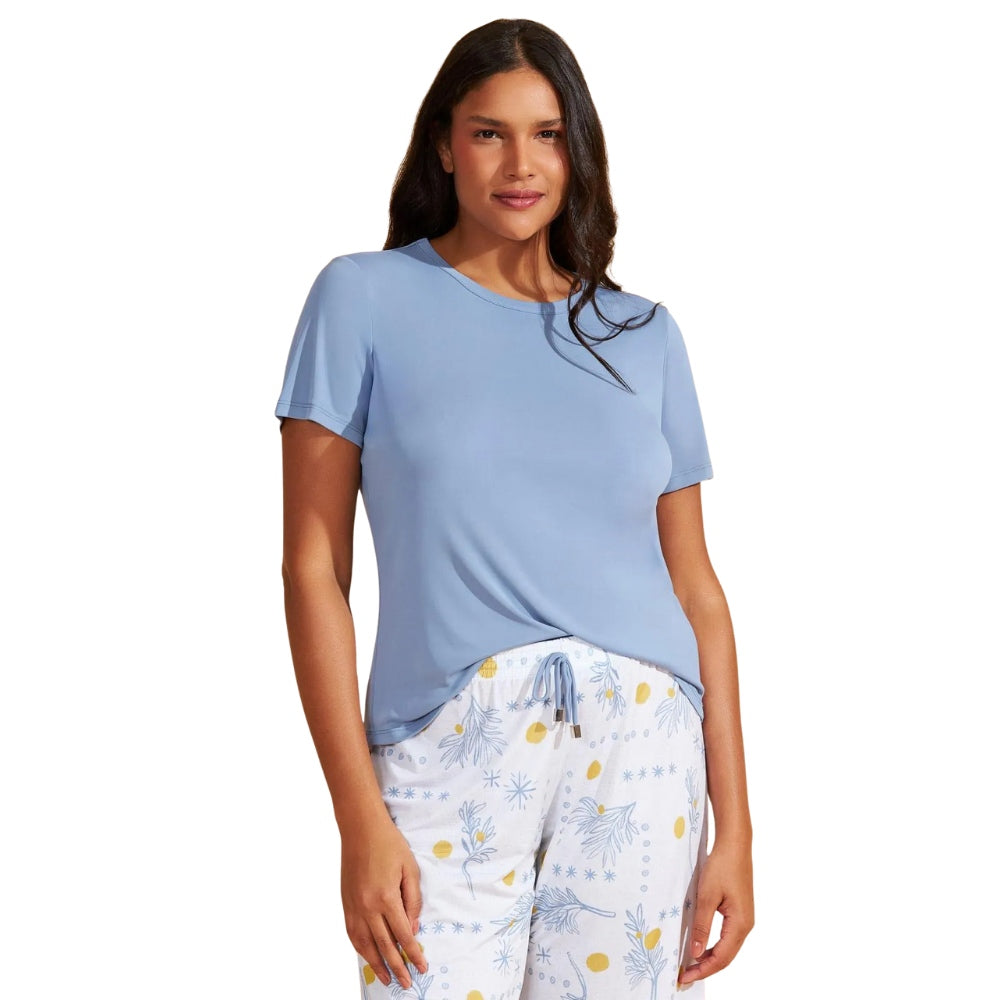 Pijama Com Calça Capri de Microfibra e Supermicro