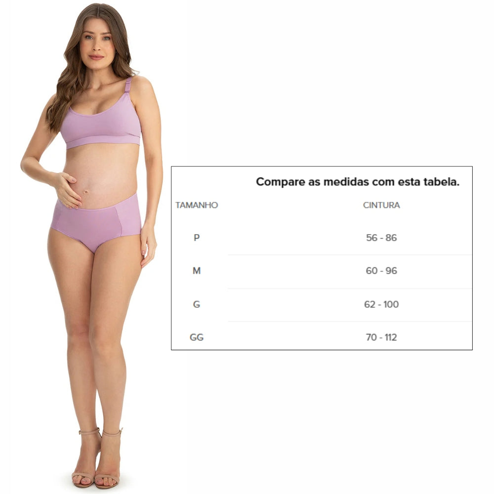 Calcinha Pós-Parto Tanga Cintura Média em Algodão - Segurança e Conforto