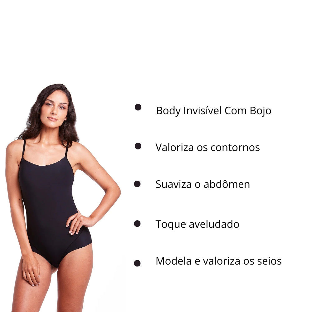Body Invisível Com Bojo Suaviza o Abdômen