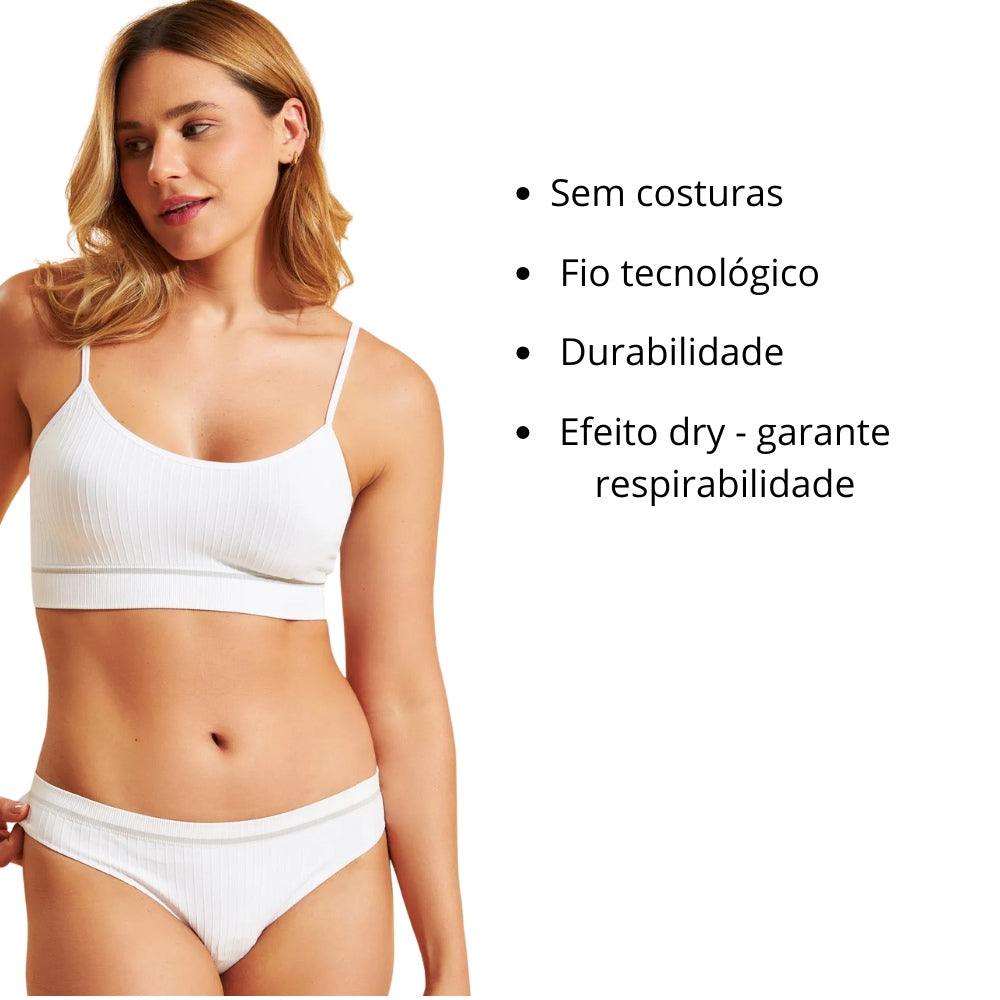 Calcinha Fio Dental sem Costura com Modelagem Inteligente Recco