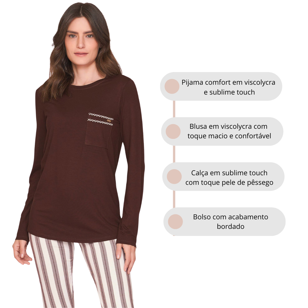 Pijama Legging Feminino Chic Harmony Viscolycra em Sublime Touch - Lua Luá