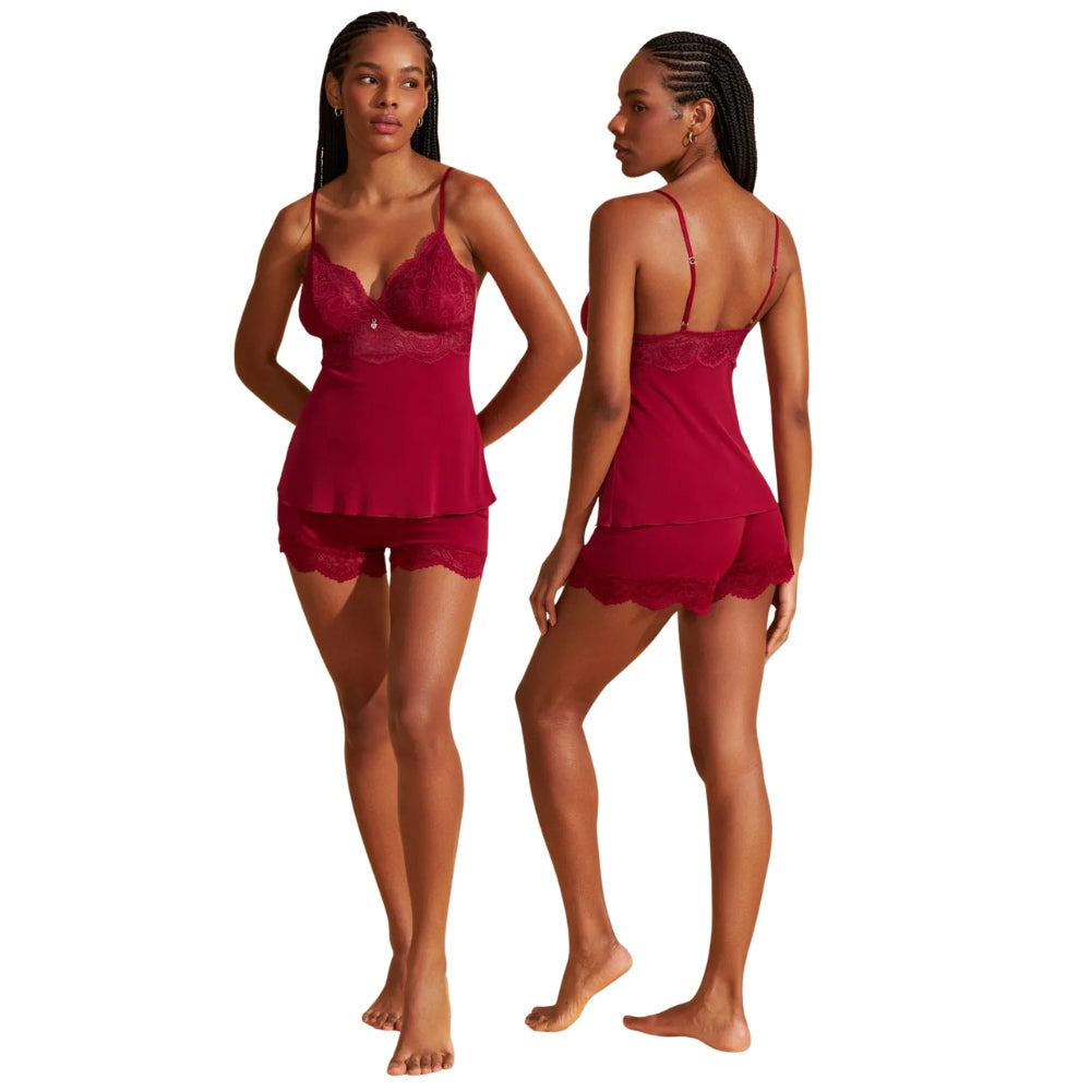 Short Doll de Microfibra com Renda, Conforto e Sensualidade em Cada Detalhe