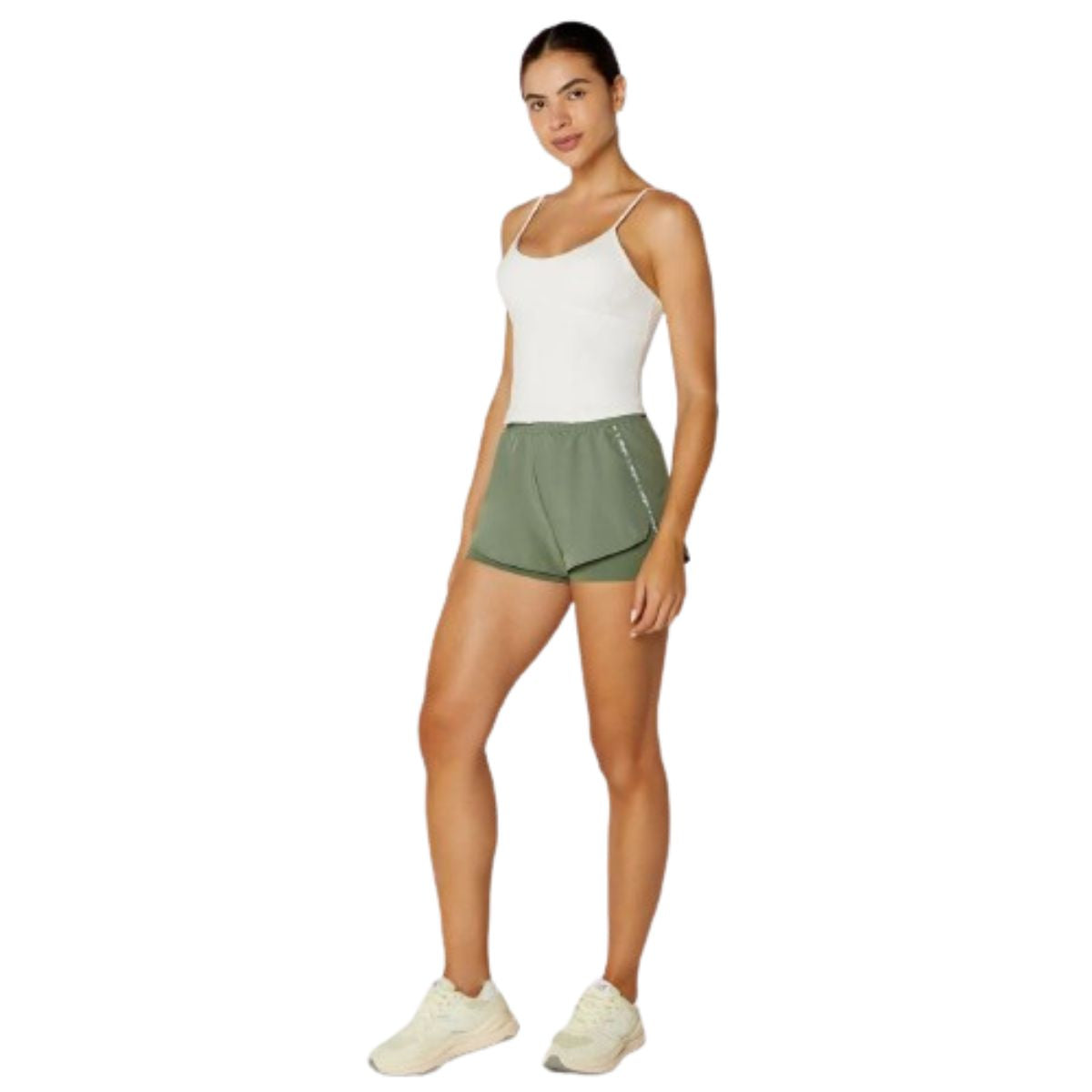 Shorts 2 em 1 com Fita Personalizada Alto Giro