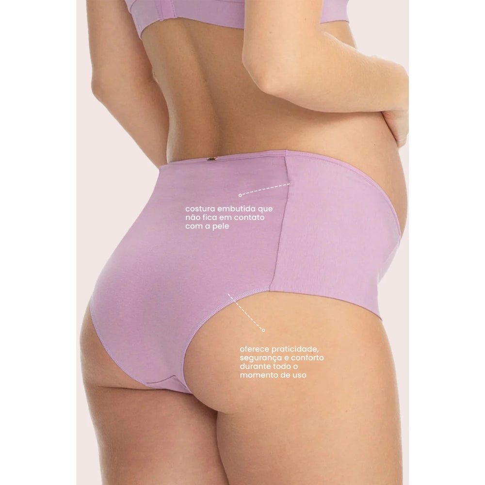 Calcinha Pós-Parto Tanga Cintura Média em Algodão - Segurança e Conforto