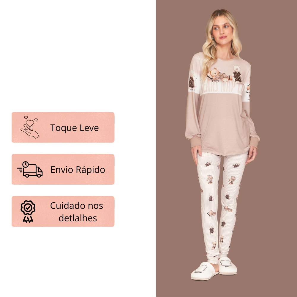 Pijama Legging Feminino Nap Club em Sublime Touch - Lua Luá