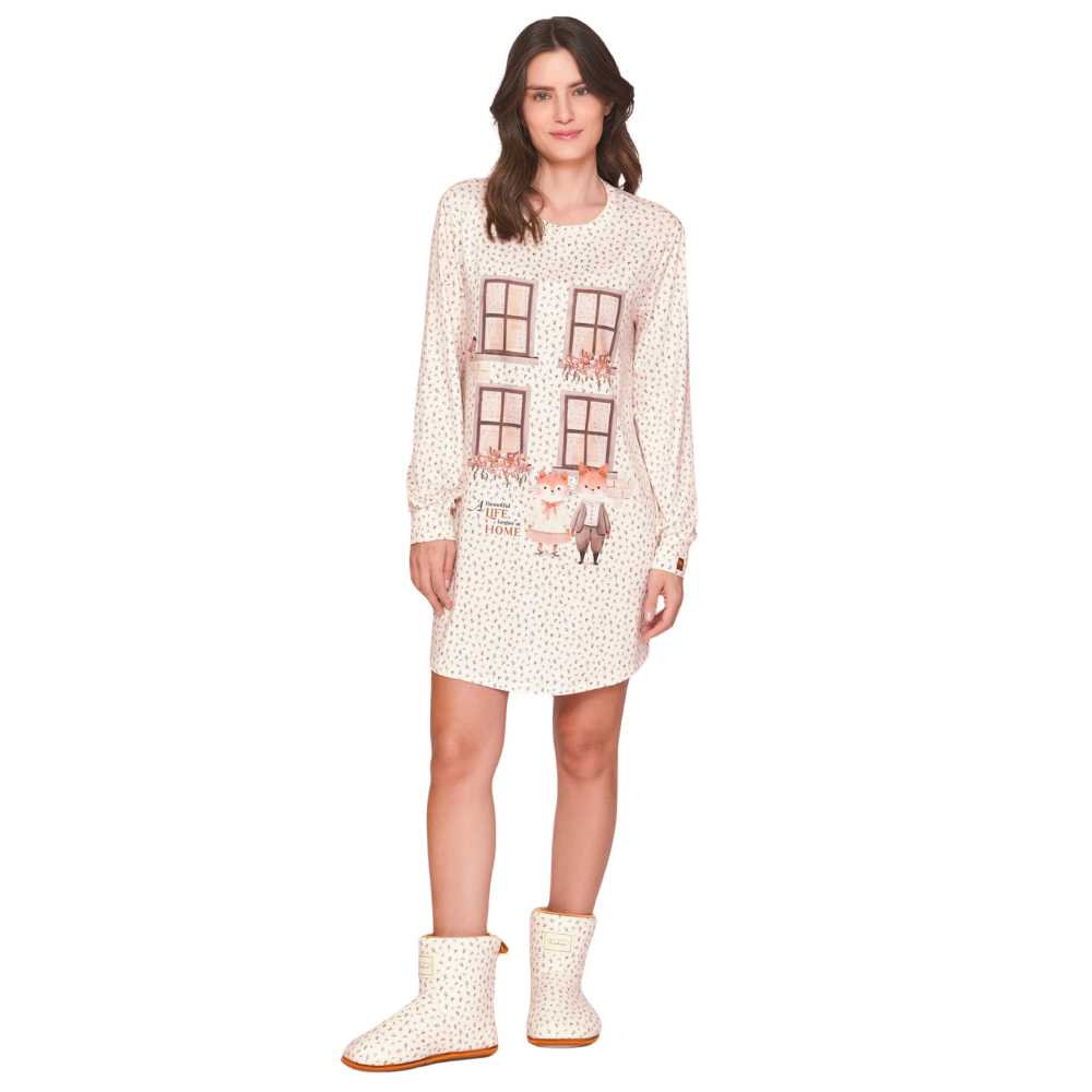 Camisola Manga Longa Feminina All Print Cots Cats em Sublime Touch
