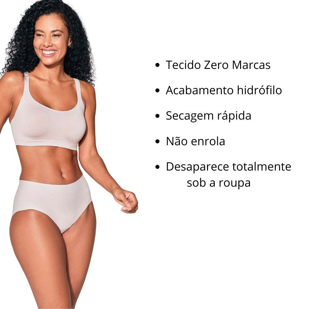 Calcinha Cintura Alta Zero Costuras - Zero Marcas
