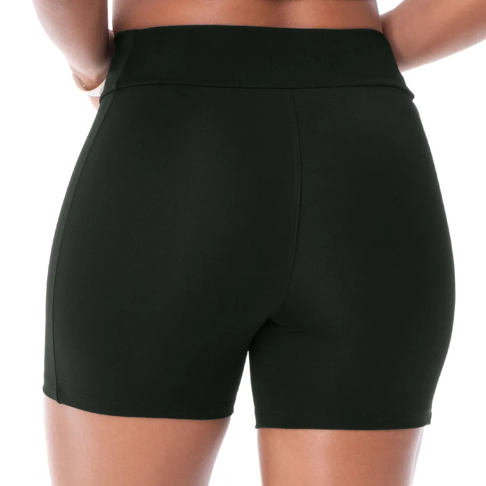 Bermuda Short Legging Fitness Proteção UV50+ com Bolso Lateral e Cós Alto
