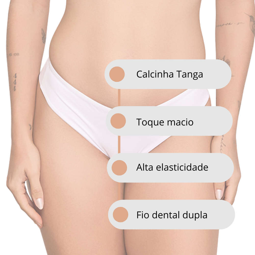 Calcinha Fio Dental Dupla Liso Conforto Nayane Rodrigues