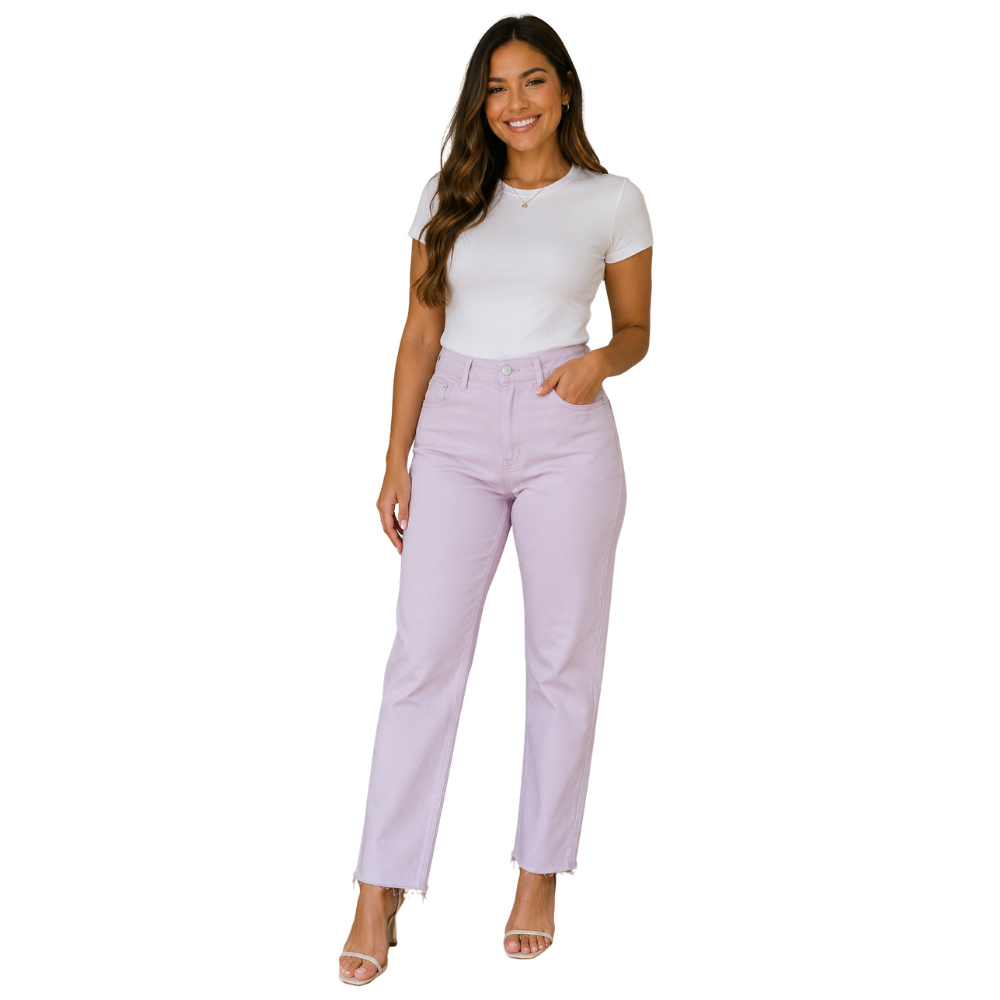 Calça Feminina Wide Leg Colorida Cintura Alta, Conforto e Estilo
