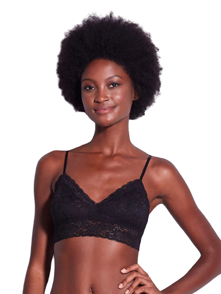 Sutiã Top Triângulo com Bojo Removível em Renda