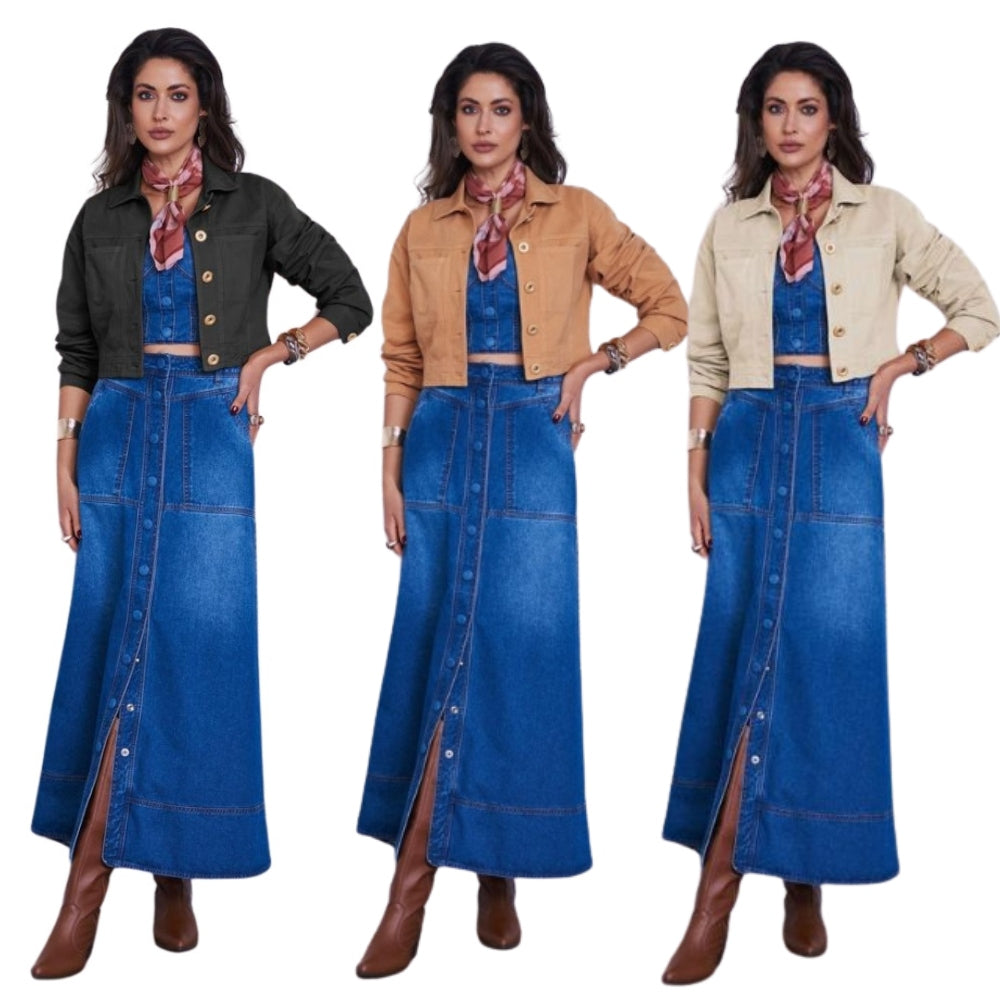 Jaqueta Feminina Jeans - Peça Coringa para seu Look