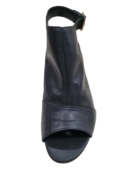 Salto Croco Preto/Atanado Stone Preto