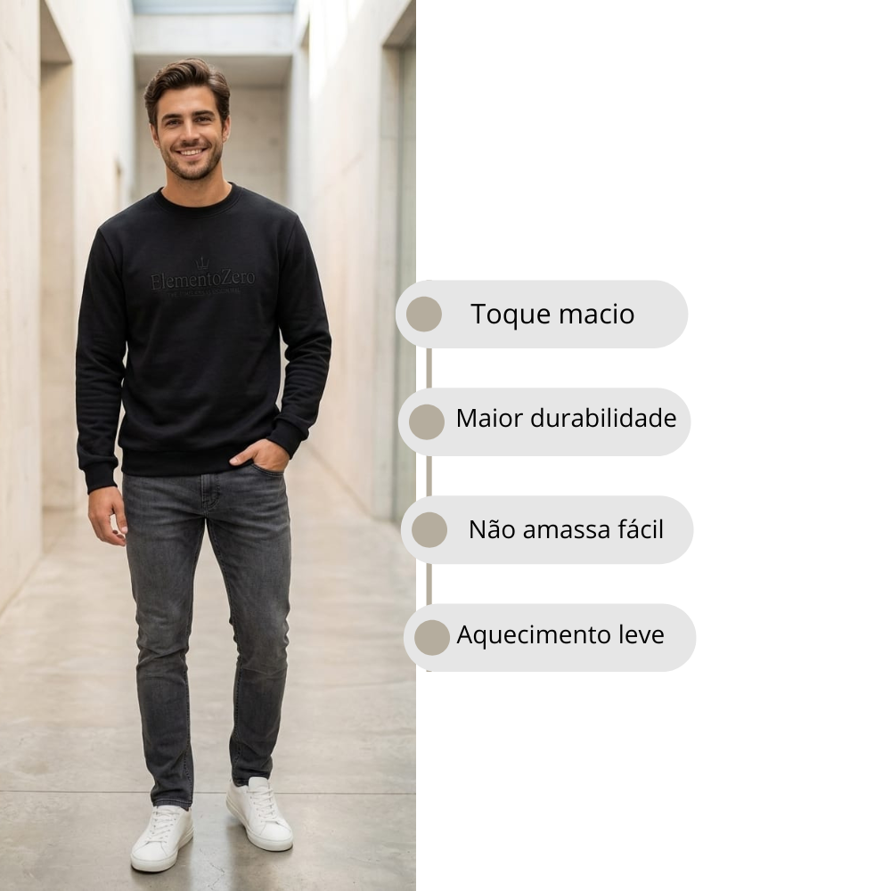 Moletom Masculino em Algodão com Poliéster  Conforto, Maciez e Estilo