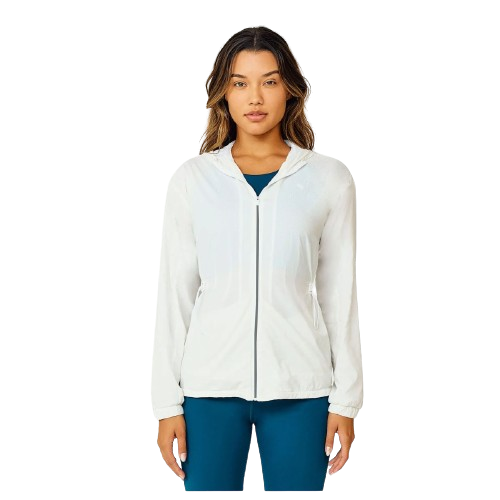 Jaqueta Alongada Corta Vento com Capuz Alto Giro