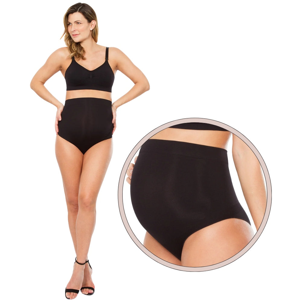 Calcinha Gestante Cintura Alta Cós Largo e sem Costuras Laterais