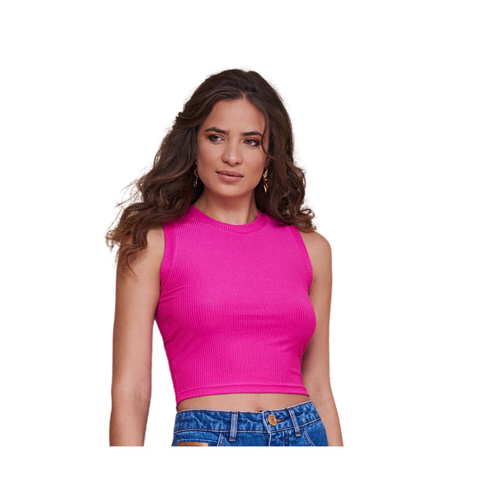 Blusa Cropped Rosa Pink Ilícito: Exclusividade para a Mulher Moderna