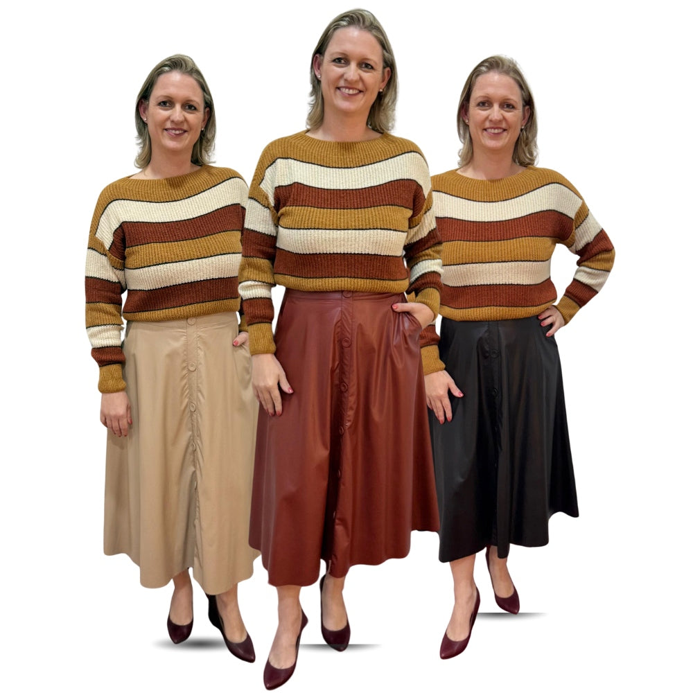 Saia Midi  - Estilo e Liberdade em Cada Passo