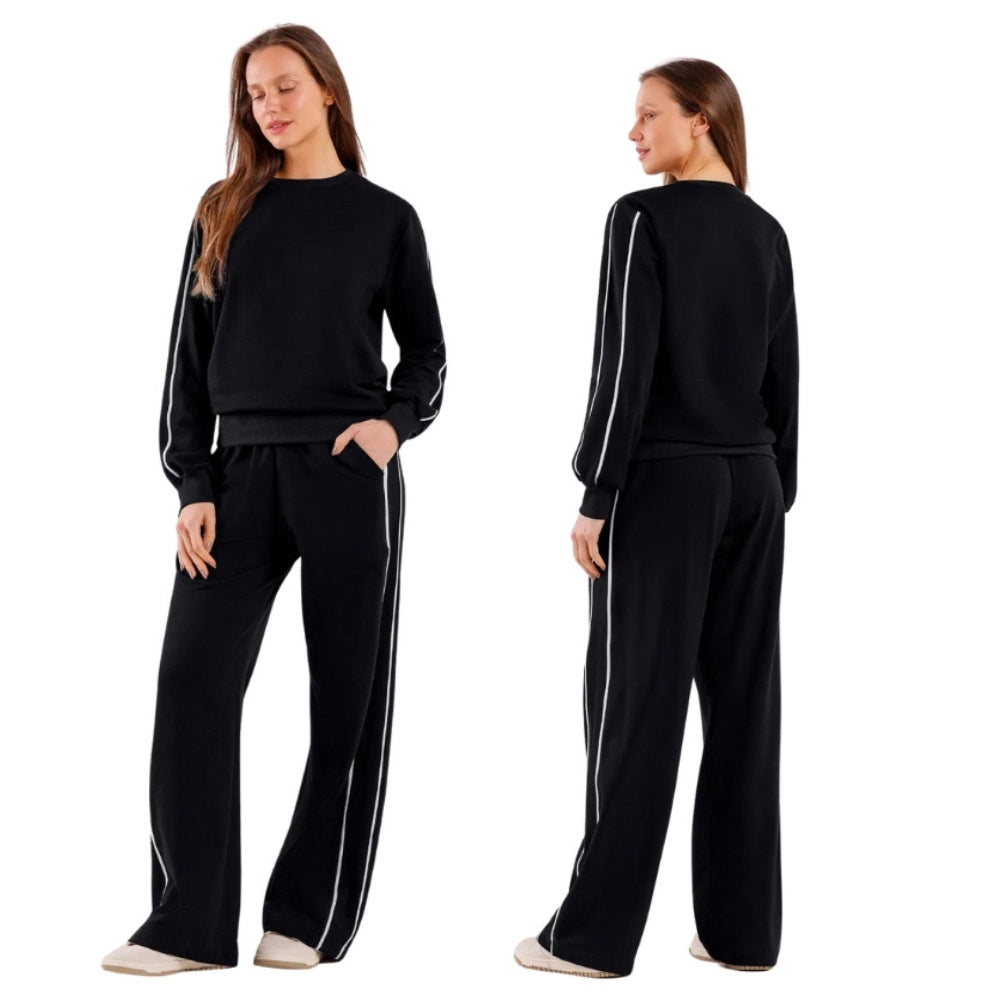 Conjunto Feminino Manga Longa Com Calça em Algodão