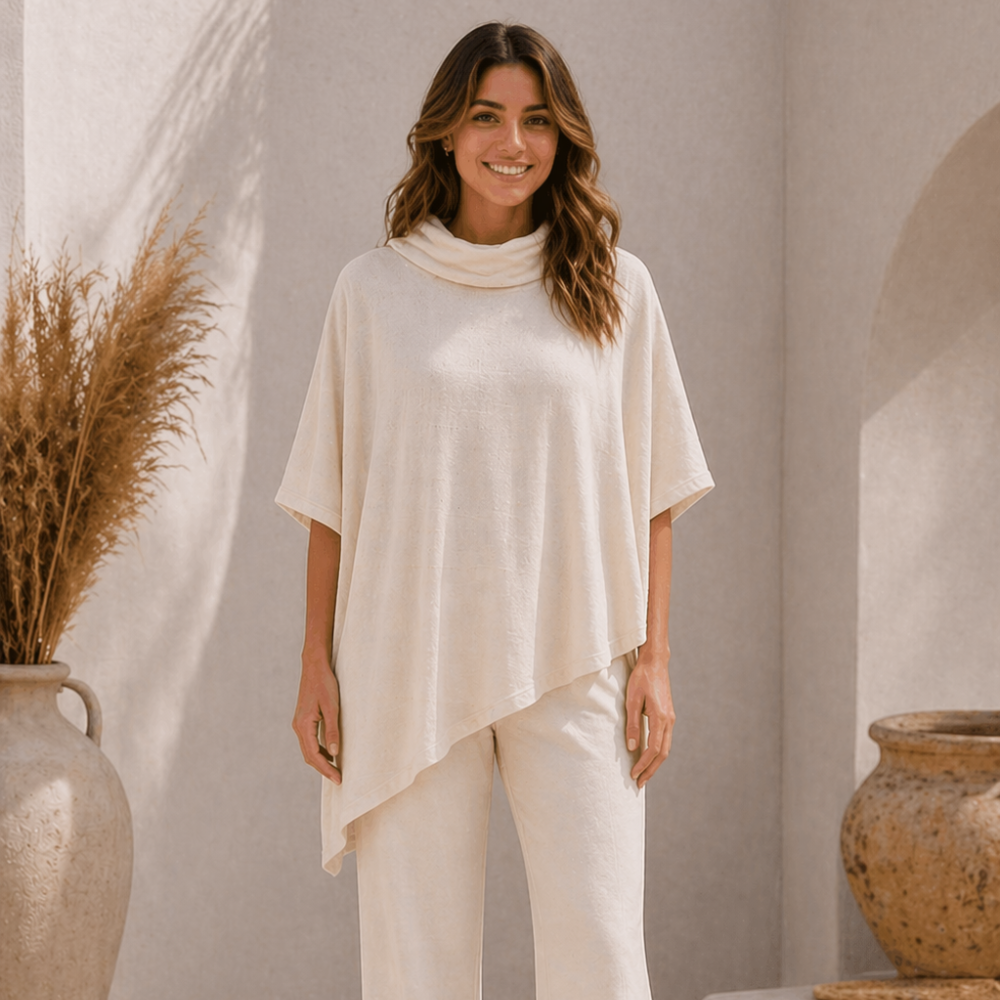 Blusa Feminina Estilo Poncho Leve e Elegante